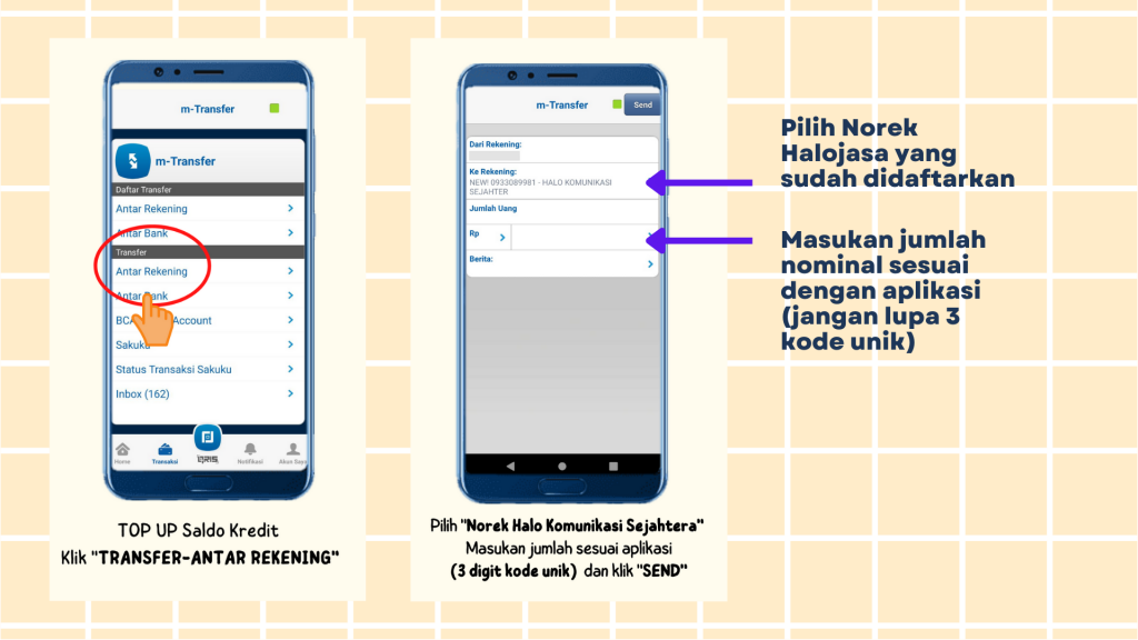 CARA TOP UP SALDO KREDIT VIA MBANKING BCA - Vendor