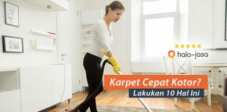 cara mudah membersihkan karpet