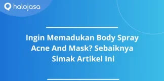 body spray acne and mask