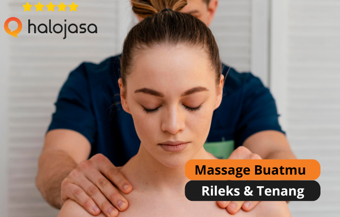 Seorang terapis massage profesional menyajikan sesi pijat lengkap, menyentuh berbagai bagian tubuh untuk mengurangi ketegangan dan meningkatkan relaksasi
