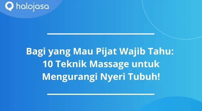 teknik massage untuk mengurangi nyeri